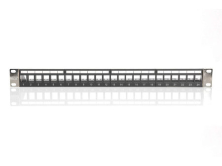 DIGITUS Panneau de brassage Keystone 19', 24 ports, 1 U,noir