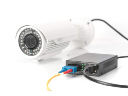 DIGITUS Convertisseur média Gigabit PoE, RJ45/SC, multimode