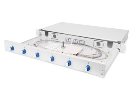 DIGITUS Boîte d'épissure à fibre optique 19', OS2, 6x LC