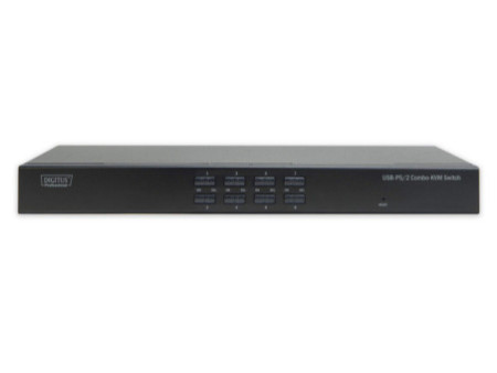 DIGITUS Commutateur USB-PS/2 Combo-KVM, 8 ports, noir