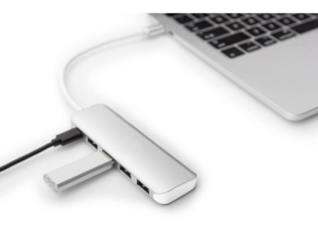 DIGITUS Hub USB-C 3.0, 4 ports, argent