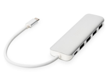 DIGITUS Hub USB-C 3.0, 4 ports, argent