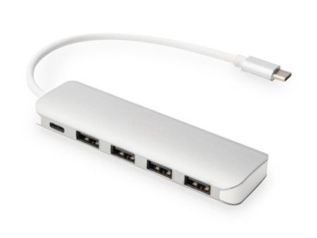 DIGITUS Hub USB-C 3.0, 4 ports, argent