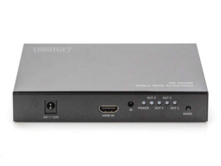 DIGITUS Contrôleur de mur vidéo 4K HDMI, 2 x 2, noir