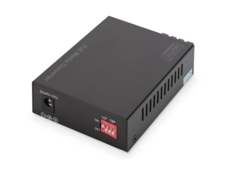 DIGITUS Convertisseur médias Gigabit PoE, RJ45 / SC, SM, PSE