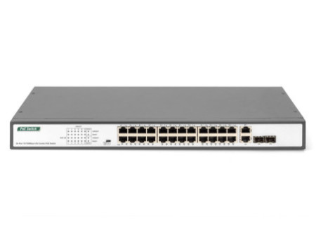 DIGITUS Commutateur 19' Fast Ethernet PoE, 24 ports