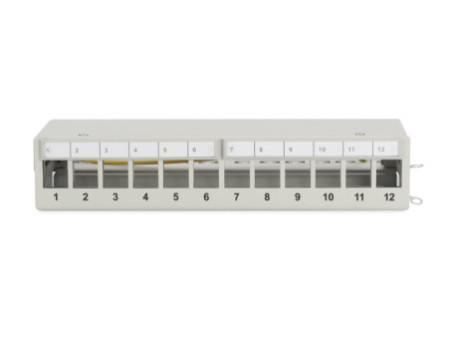 DIGITUS Panneau de brassage modulaire Desktop, 12 ports