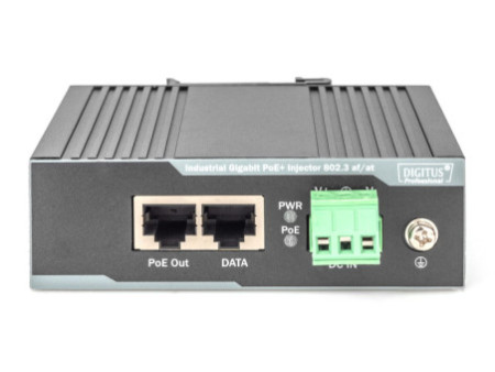 DIGITUS Injecteur industriel Gigabit PoE+ 802.3 af/at