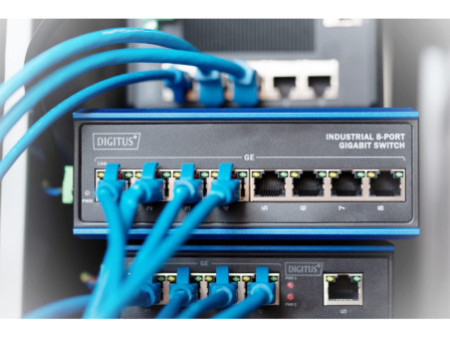 DIGITUS Commutateur industriel Gigabit, 8 ports, Unmanaged