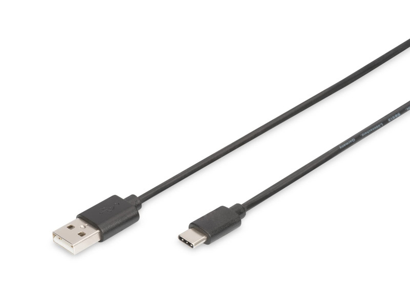 DIGITUS Câble de connexion USB 2.0, USB-C - USB-A, 1,0 m