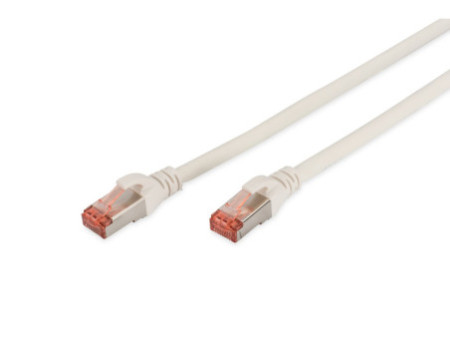 DIGITUS Câble de brassage, Cat. 6, S/FTP, LSZH, 0,5 m, blanc