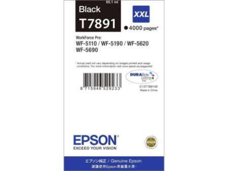 EPSON Encre T7891 pour EPSON WorkForce 5110/5190, XXL, noir