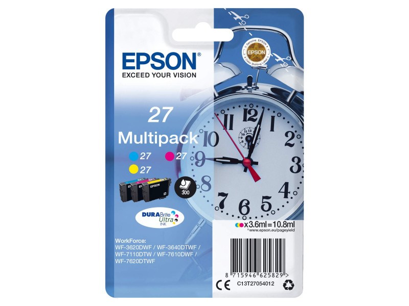 EPSON Encre N.27 pour EPSON WorkForce WF-3620DWF, multipack