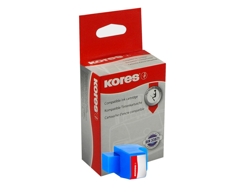 Kores Encre G1700C remplace hp C8771EE/hp no.363, cyan