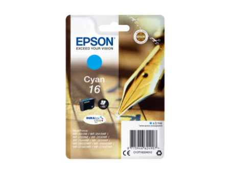 EPSON Encre N.16 pour EPSON WorkForce 2010/2510, cyan