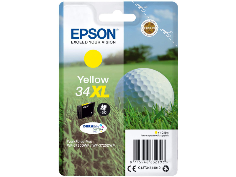 EPSON Encre N.34XL pour EPSON WorkForcePro 3720/3725, jaune