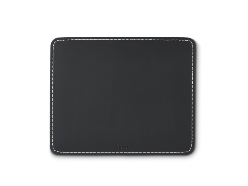 hama Tapis de souris avec aspect cuir, noir