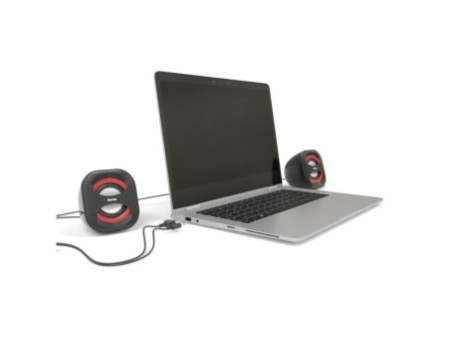 hama Haut-parleurs stéréo 2.0 'Sonic Mobil 183', noir/rouge