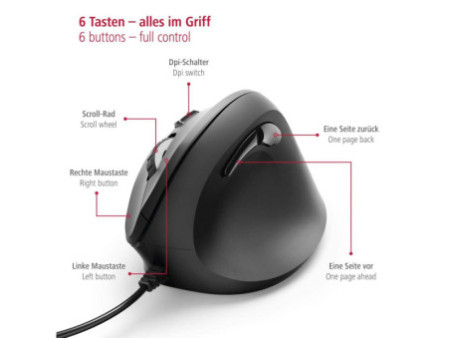 hama Souris optique 'EMC-500', filaire, noir