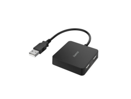 hama Hub USB 2.0, 4 ports, noir