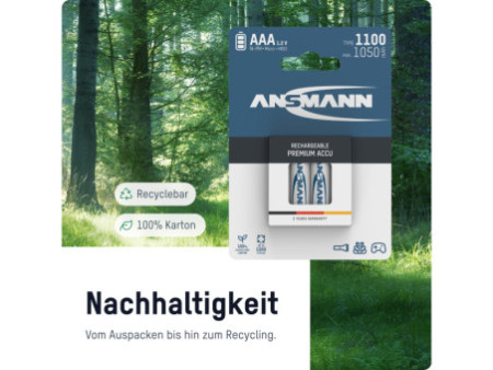 ANSMANN Pile rechargeable NiMH maxE, Micro (AAA), 800 mAh