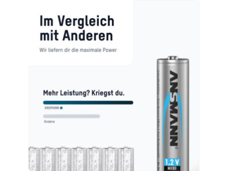 ANSMANN Pile rechargeable NiMH Premium, Micro AAA, 1.000 mAh