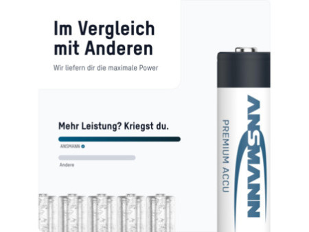 ANSMANN Pile rechargeable NiMH Premium, Mignon AA, 2.700 mAh