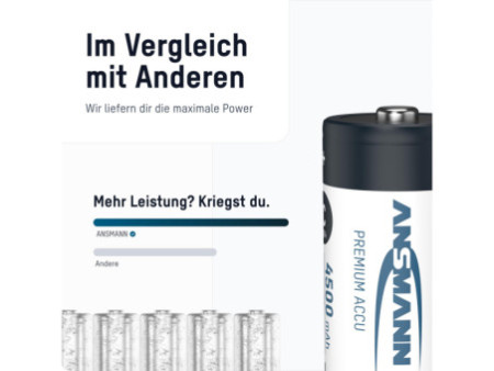 ANSMANN Pile rechargeable NiMH max E, Baby (C), 4.500 mAh