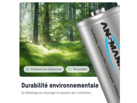 ANSMANN Pile rechargeable NiMH maxE, Mono (D), 8.500 mAh