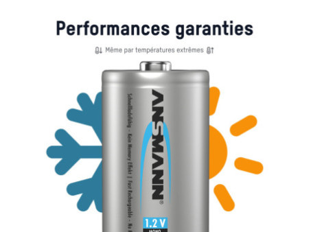ANSMANN Pile rechargeable NiMH maxE, Mono (D), 8.500 mAh
