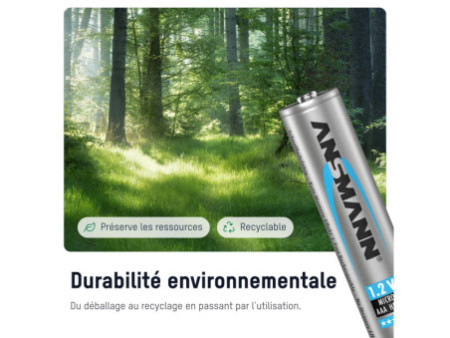 ANSMANN Pile rechargeable NiMH Premium, Micro AAA, 1.100 mAh