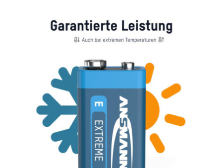 ANSMANN EXTREME LITHIUM E-bloc 9V (6AM6), 10,8V, 600 mAh