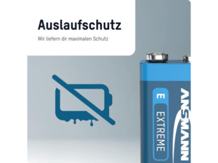 ANSMANN EXTREME LITHIUM E-bloc 9V (6AM6), 10,8V, 600 mAh