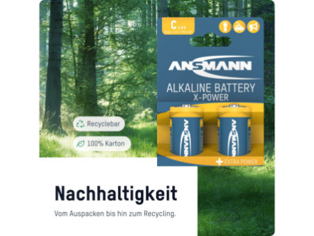 ANSMANN Pile alcaline 'X-Power', Baby C, blister de 2