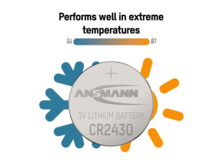 ANSMANN Pile bouton au lithium 'CR2430', 3,0 Volt, blister