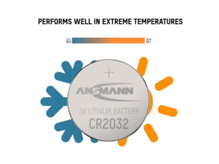 ANSMANN Pile bouton au lithium 'CR2032', 3,0 Volt, blister