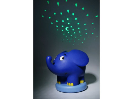 ANSMANN Veilleuse musicale à projection d'étoiles 'éléphant'