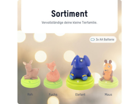ANSMANN Veilleuse mobile 'Elephant', bleu/vert