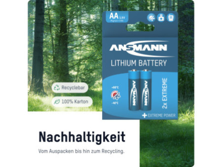 ANSMANN Pile EXTREME LITHIUM, Mignon AA, blister de 4