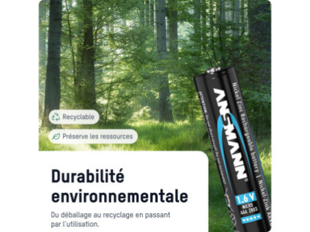 ANSMANN Pile rechargeable nickel-zinc, Micro AAA, 900 mAh