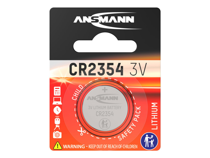 ANSMANN Pile bouton au lithium CR2354, 3 Volt, blister d'1