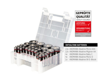 ANSMANN Boîte de piles alcalines 'RED', boîte de 35