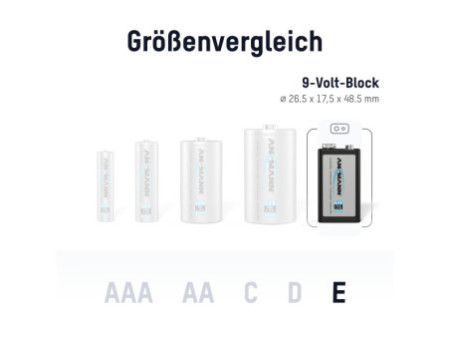 ANSMANN Pile rechargeable NiMH maxE, bloc E 9V, 300 mAh