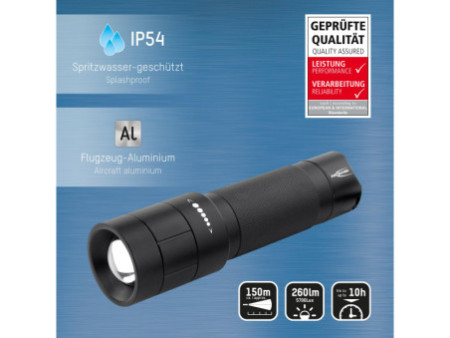 ANSMANN Lampe de poche LED M250F, avec mise au point