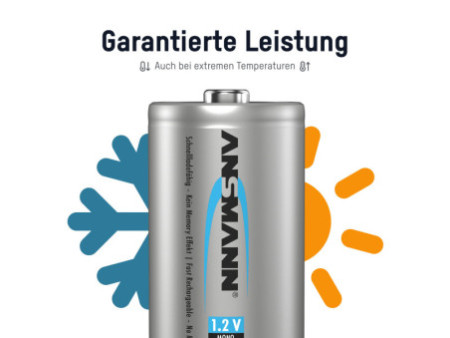 ANSMANN Pile rechargeable maxE NiMH, Mono D, 10.000 mAh