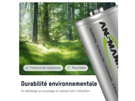 ANSMANN Pile rechargeable maxE NiMH, Mono D, 5.000 mAh