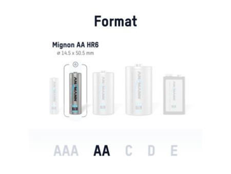 ANSMANN Pile rechargeable Digital NiMH, Mignon AA, 2.850 mAh