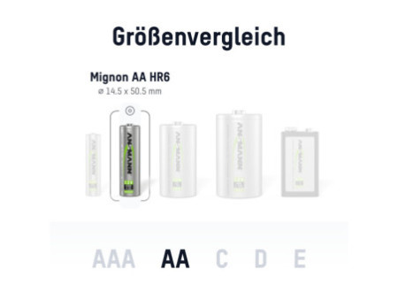 ANSMANN Pile rechargeable Solar NiMH ,Mignon AA, 800 mAh
