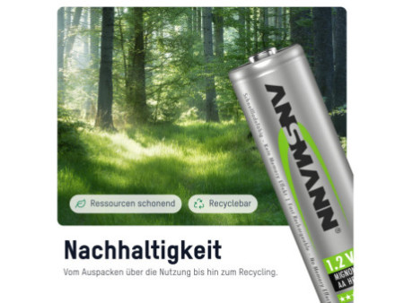 ANSMANN Pile rechargeable Solar NiMH ,Mignon AA, 800 mAh