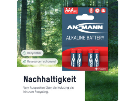 ANSMANN Pile alcaline, Micro AAA, lot de 8
